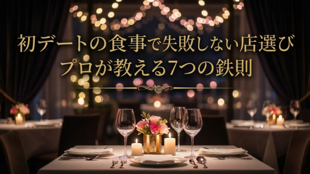 初デートの食事で失敗しない店選び｜プロが教える7つの鉄則